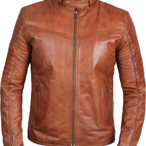 Men's Brown Leather Jacket - 100% Genuine SUJB-1502