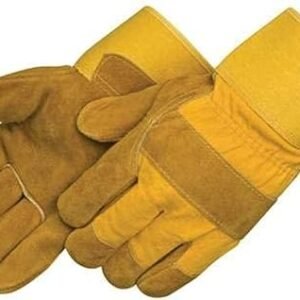 Garden Safety Leather Gloves Factory price Made in Pakistan Side Split Cowhide Work Gloves