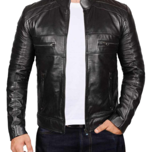 Premium Black Leather Jacket for Men - Stylish Genuine Jacket Pakistan