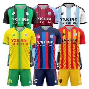 OEM Customized Soccer Jersey Sets Sublimation Quick Dry Practice Soccer Wear For Men's Football Uniform