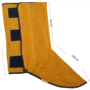 Leather leg Guard+Shoe Cover Cow Split Leather Safety Leg Guard Safety Welding 22X20 CM
