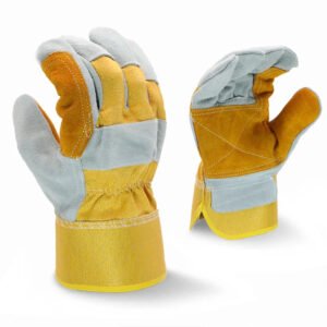 SWG707-3 Heavy Duty Industrial Men Hand Safety Leather Tough Cowhide Work Gloves